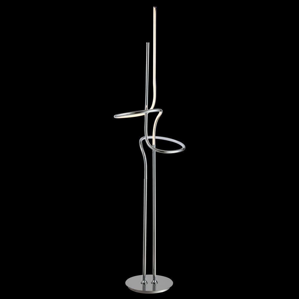 Sketch 64" Silver Adjustable Arc LED Floor Lamp