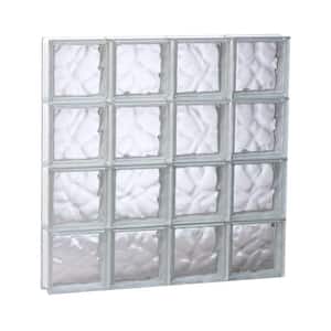 31 in. x 31 in. x 3.125 in. Frameless Wave Pattern Non-Vented Glass Block Window