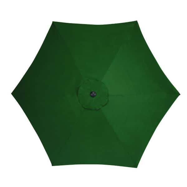LIVING ACCENTS 9 ft Tiltable Green Patio Market Umbrella