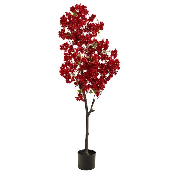 Nearly Natural 5 ft. Artificial Cherry Blossom Tree T2722-RD - The