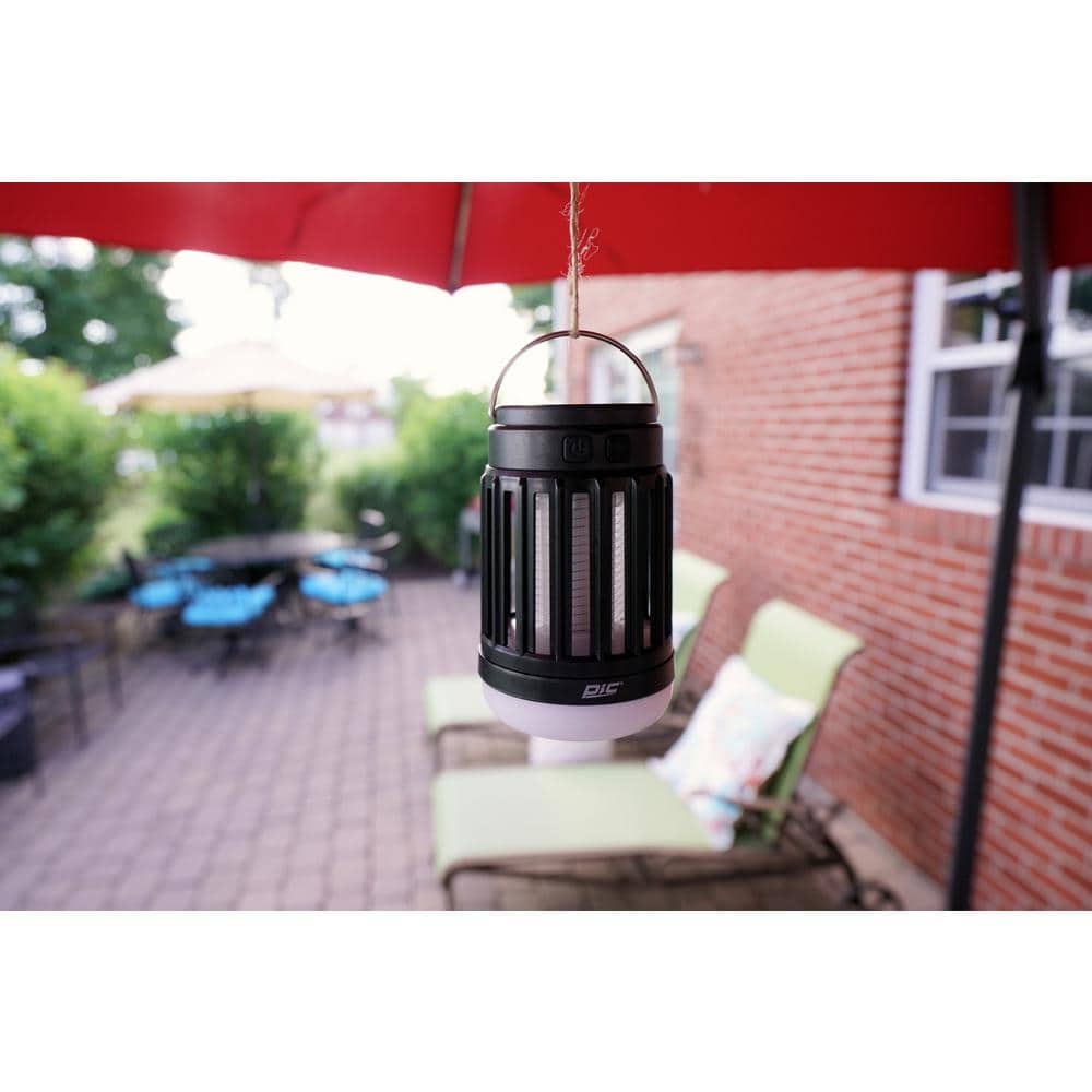 Black Solar LED Lantern and Bug Zapper