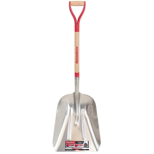 31 in. Wood Handle Aluminum Scoop Shovel