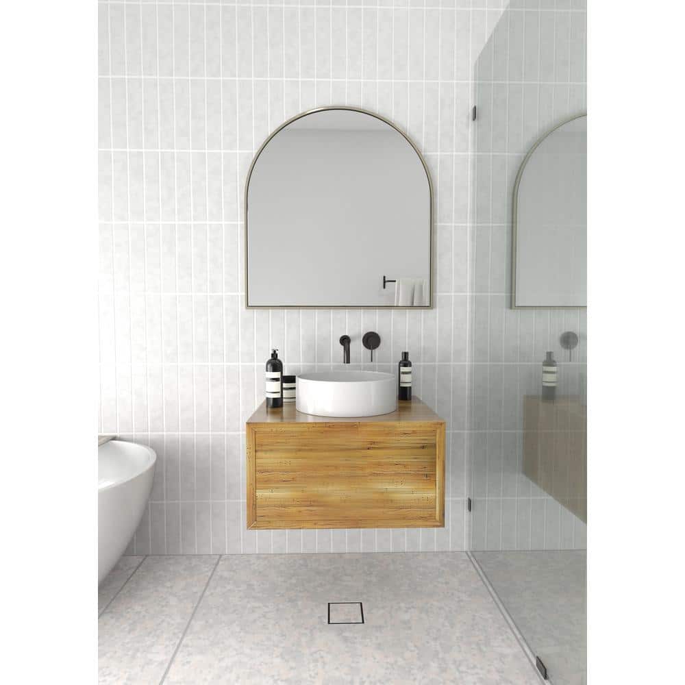Elegant Full-Length Rectangular Bronze Wood Mirror 32"x30"