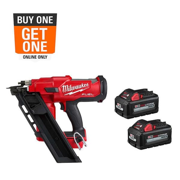 M18 FUEL 3-1/2 in. 18-Volt 30-Degree Lithium-Ion Brushless Cordless Framing Nailer w/2-Pack of 6.0ah Batteries