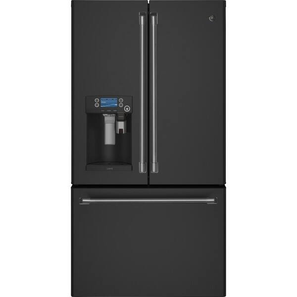 Cafe 27.8 cu. ft. Smart French-Door Refrigerator with Wi-Fi in Black Slate, Fingerprint Resistant