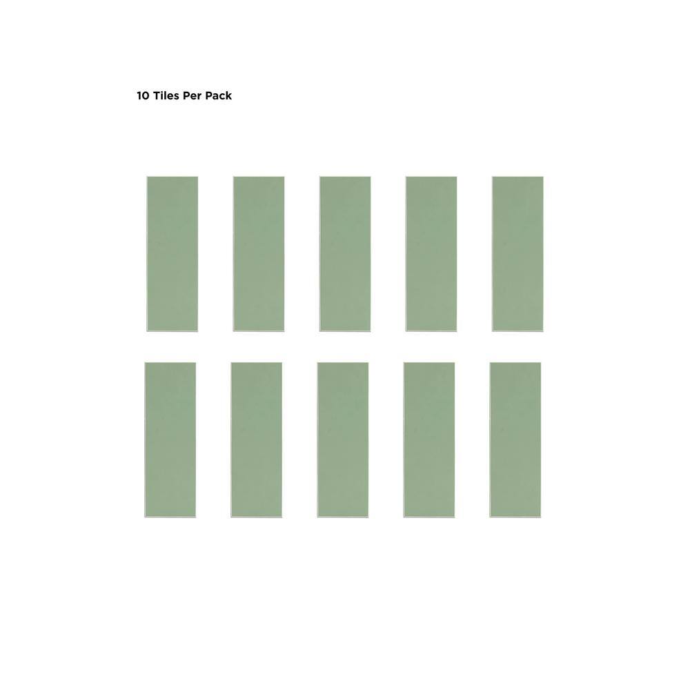 Green Peel and Stick Subway Wall Tiles for Kitchen and Bathroom