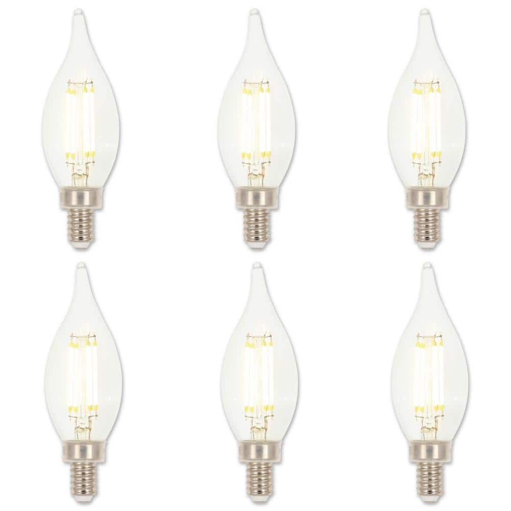 Westinghouse 60-Watt Equivalent CA11 Dimmable Clear E12 Edison Filament ...