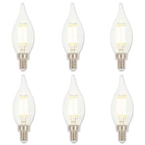 60-Watt Equivalent CA11 Dimmable Clear E12 Edison Filament LED Light Bulb 2700K (6-Pack)