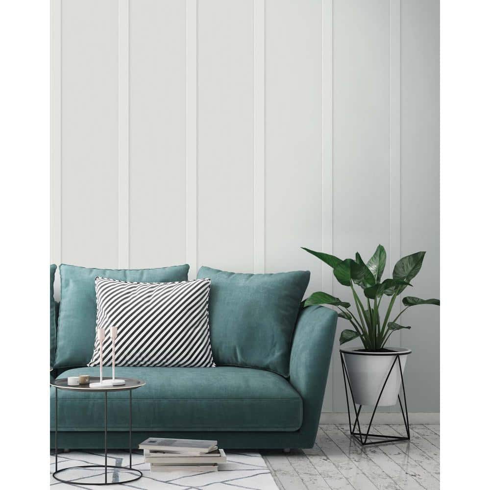 Arctic Grey Vinyl Faux Wood Peel and Stick Wallpaper Roll