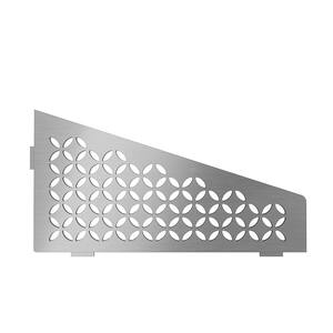 Shelf-E Brushed Stainless Steel Floral Quadrilateral Corner Shelf