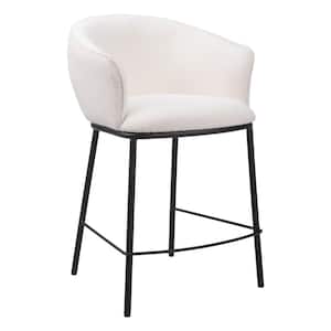 Essen 25.6 in. Solid Back Plywood Frame Counter Stool with 100% Polyester Seat