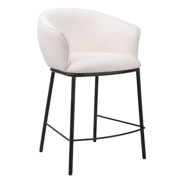 ZUO Essen 25.6 in. Solid Back Plywood Frame Counter Stool with 100% Polyester Seat