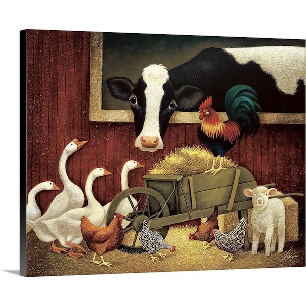 GreatBigCanvas 30 in. x 24 in. "All My Friends" by Lowell Herrero Canvas Wall Art