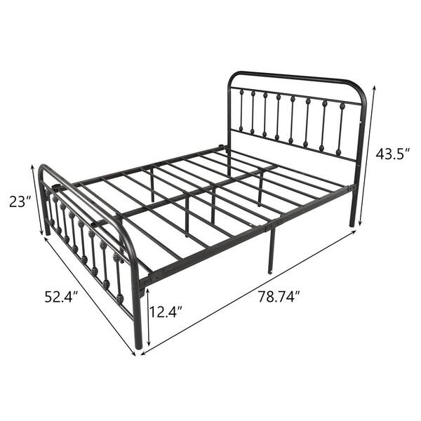 GZMR Full Size Black Metal Bed Frame GZ-ZHFU-ARCH - The Home