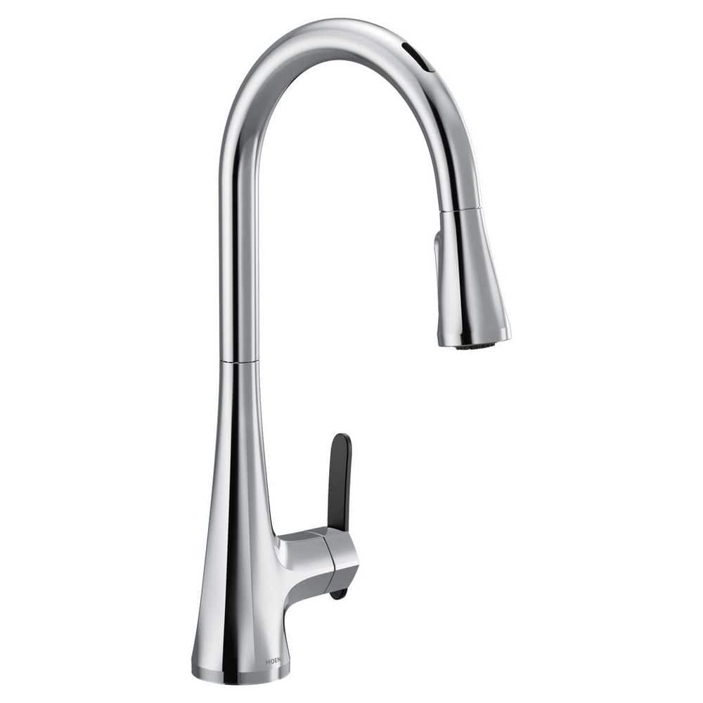 Sinema Chrome 17.75 in. H Pull Down Sprayer Kitchen Faucet with 360° Spout Swivel price history on PriceWatchPro