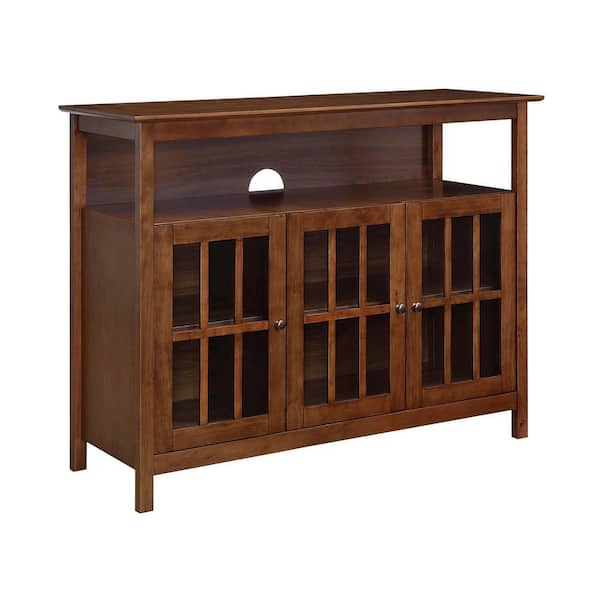 Convenience Concepts Big Sur 47.75 in, Dark Walnut TV Stand Fits up to 53 in. TV with Cabinets