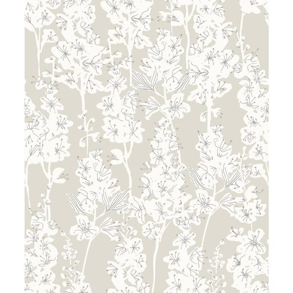 NuWallpaper Brown Larkspur Vinyl Peel and Stick Wallpaper