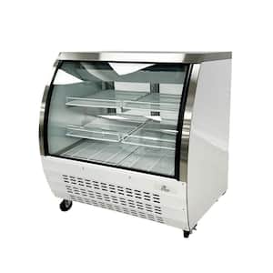 48 in. W 18 cu. ft. Commercial Refrigerator Deli Case Display Case in White Stainless