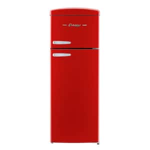 Galanz 22 in. 7.6 cu. ft. Retro Top Freezer Refrigerator, Hot Rod