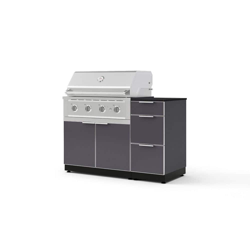 "Outdoor Kitchen 4-Piece 4-Burners Natural Gas Grill Island in Gray w/36"" Performance Grill & Dekton in Sirius-Countertop" price history on PriceWatchPro
