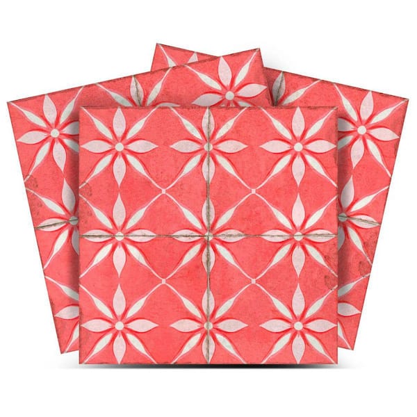 MI ALMA Indian Red R17 7 in. x 7 in. Vinyl Peel and Stick Tile (24 Tiles 8.17 sq. ft./Pack)