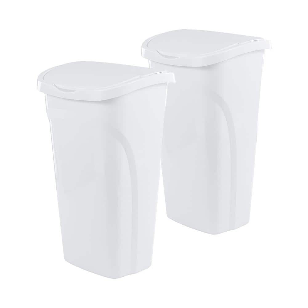 10 Gal. 40 Qt Space-Efficient Kitchen Trash Can with Dual Swing Lid, (Pack of 2) price history on PriceWatchPro