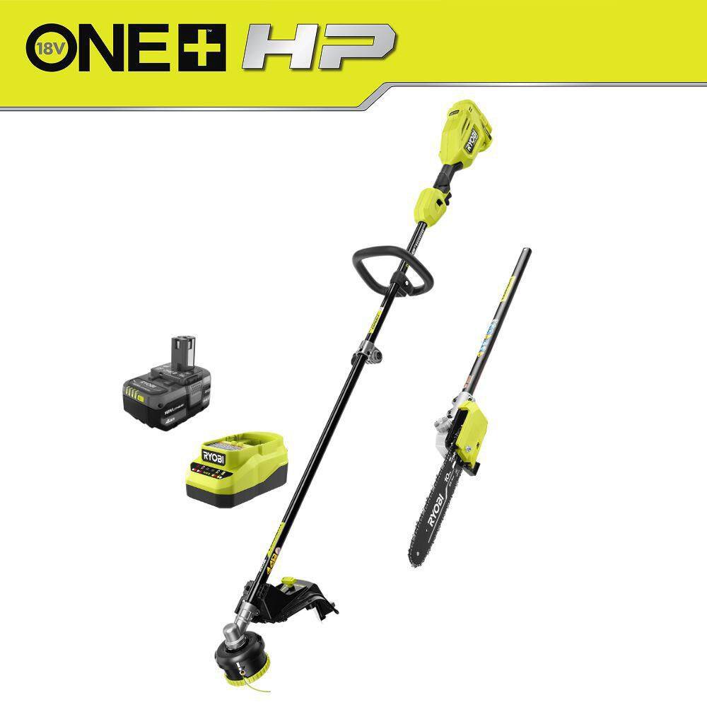 ONE+ HP 18V Brushless 15 in. Attachment Capable String Trimmer and Pole Saw Attachment w/ 4.0 Ah Battery and Charger price history on PriceWatchPro