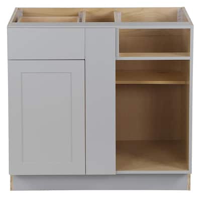 Hampton Bay Cambridge Shaker Assembled 36 In X 34 5 24 Blind Base Cabinet Gray Ca3635l Kg Hampton Bay Cambridge Shaker Assembled, Blind Corner Cabinet Organizer Home Depot