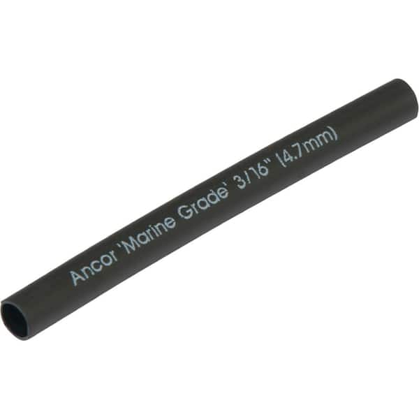 Ancor 3/16 in. x 12 in. Adhesive Lined Heat Shrink Tubing, Black