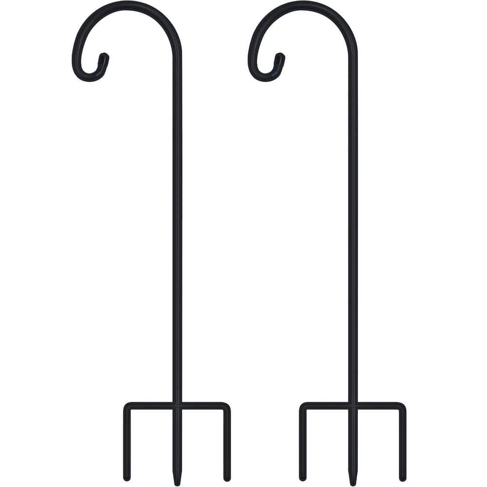 Adjustable 32 in. Steel Small Shepherds Hooks for Outdoor Garden with 3 Base Prongs for Lanterns Plants 2 Pack price history on PriceWatchPro