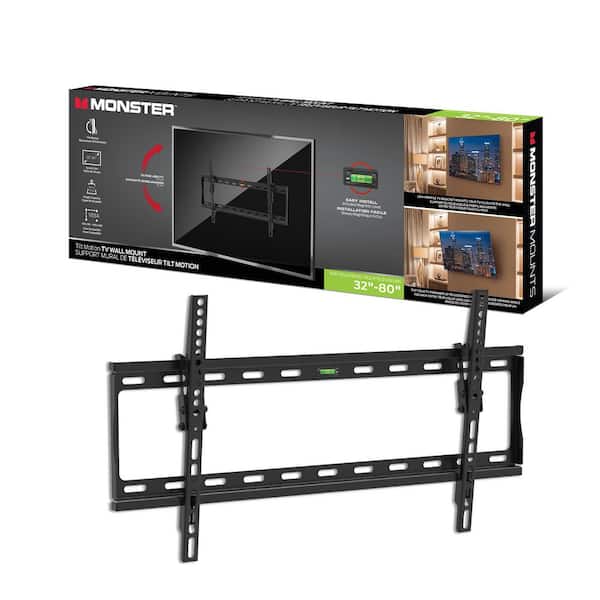 Tilt TV Wall Mount for 32 in. to 80 in. TVs-88 lb. Capacity-Low-Profile 0° to 8° Tilt Adjustment
