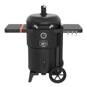 Bronco 18 in. Heavy Duty Charcoal Drum Smoker and Grill with 284 sq. in. Cooking Area in Black