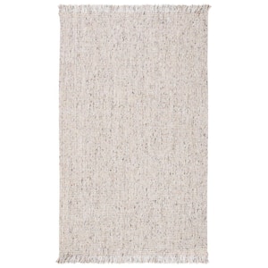 Natural Fiber Silver/Beige Doormat 2 ft. x 4 ft. Woven Thread Area Rug
