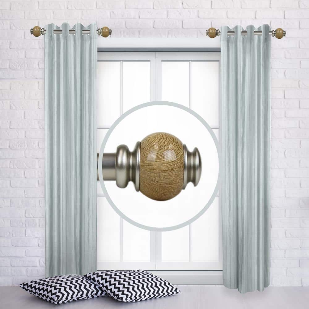 Marble 12 in. - 20 in. L Adjustable 1 in. Dia Single Side Window Curtain Rod in Satin Nickel (Set of 2) price history on PriceWatchPro
