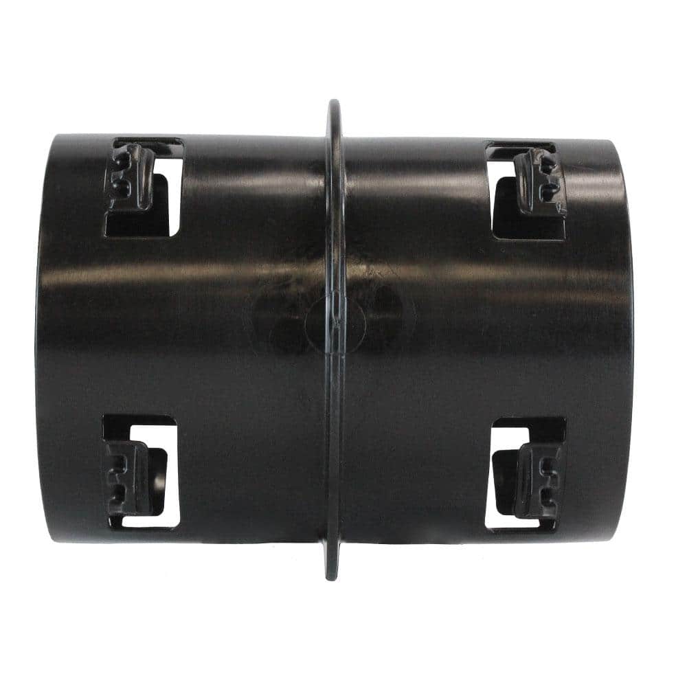 Black 4-Inch Polypropylene Snap Coupler