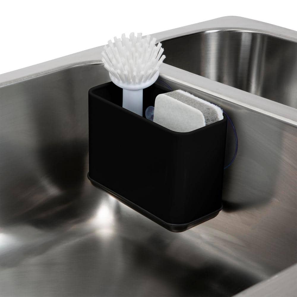 Matte Black Ceramic Suction Sink Caddy