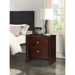 Kali 2-Drawer 24 in. H x 22 in. W x 16 in. D Brown Nightstand
