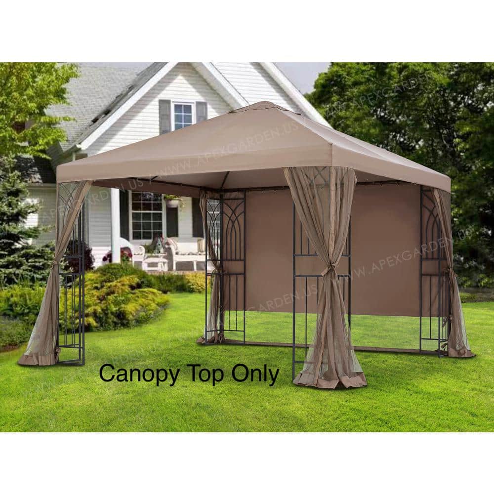 Brown Polyester Replacement Canopy Top for 10' x 10' Gazebo