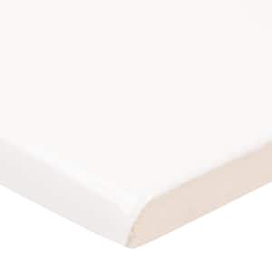 Matrix White 4 in. x 16 in. Glossy Ceramic Bullnose Wall Tile (33.33 lin. ft./Case)