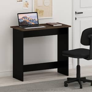 32 in. Rectangular Walnut Computer Desk with Solid Wood Material