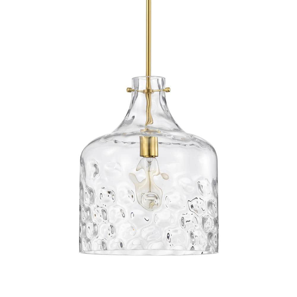 Warehouse of Tiffany Daelan 12 in. 1-Light Indoor Brass Finish Pendant ...