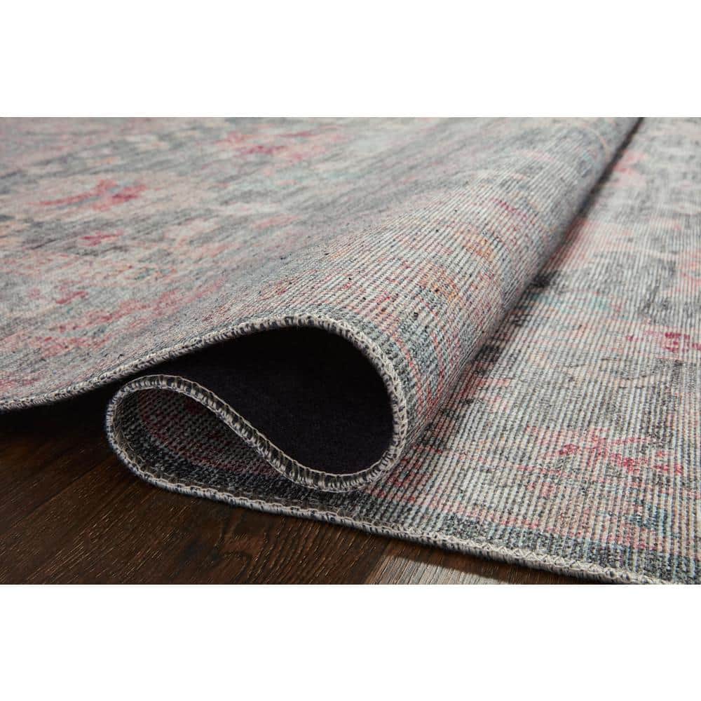 Elysium Graphite Oriental 5'x7'6" Synthetic Area Rug