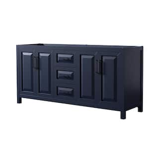 Daria 71 in. W x 21.5 in. D x 35 in. H Double Bath Vanity Cabinet without Top in Dark Blue