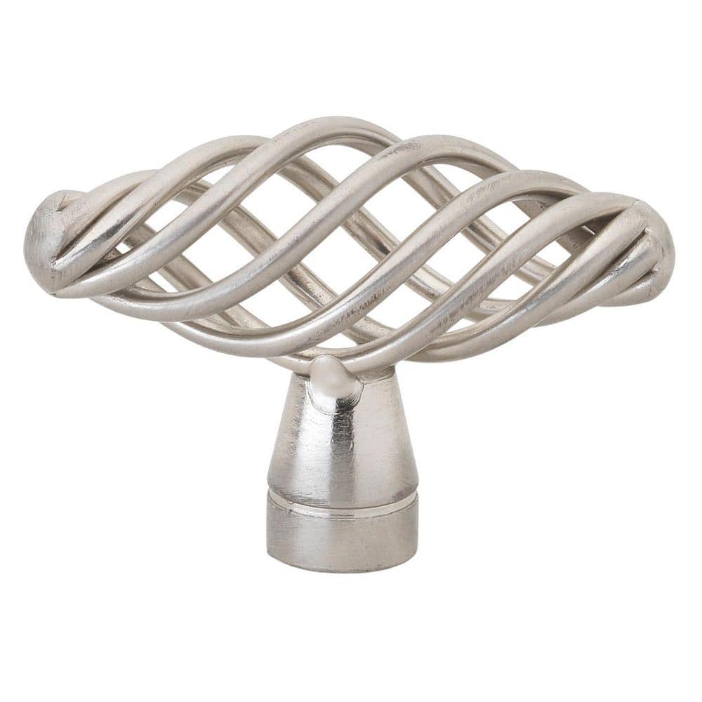 2" Satin Nickel Oval Birdcage Cabinet Knob Multipack