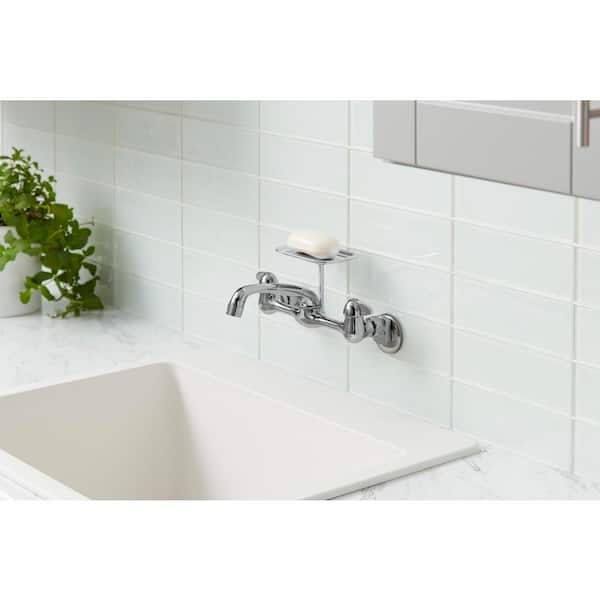 6 Spout Wall Mount Utility Faucet - With Soap Dish