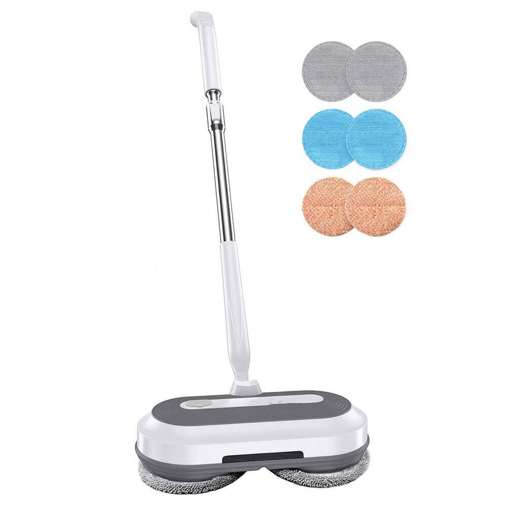 Residential Cordless Multi-Surface Floor Cleaning Spin Mop in White with LED Light and Water Spray, 1 Piece price history on PriceWatchPro