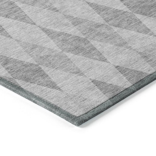 Chantille ACN561 Gray 8 ft. x 10 ft. Machine Washable Indoor/Outdoor Geometric Area Rug