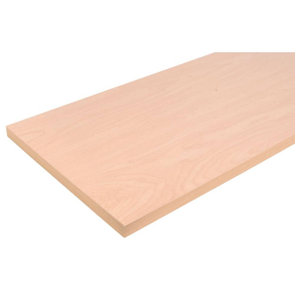 Beechwood Laminated Wood Shelf 12 in. D x 36 in. L