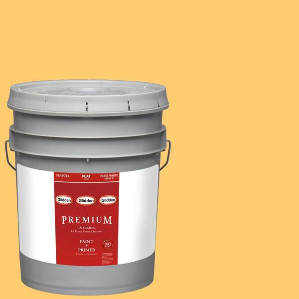 Glidden Premium 5-gal. #HDGY01 Sun Rays Flat Latex Interior Paint with Primer