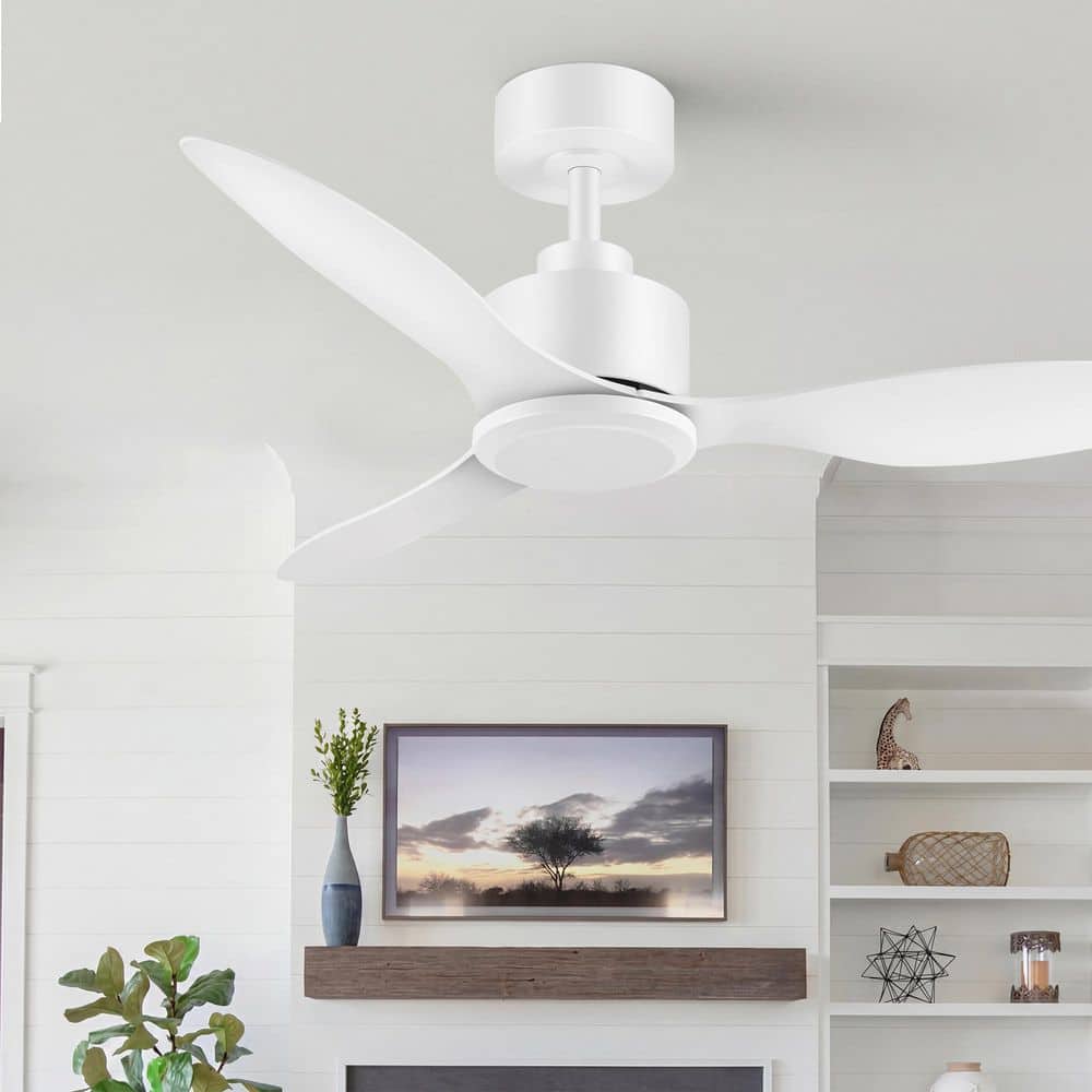 Breezary Sawyer 42 in. Indoor 6-Speed Standard White Ceiling Fan